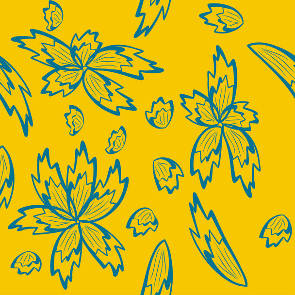 Seamless leaf pattern. Floral stylish background. Vector background. - Vektor, kép