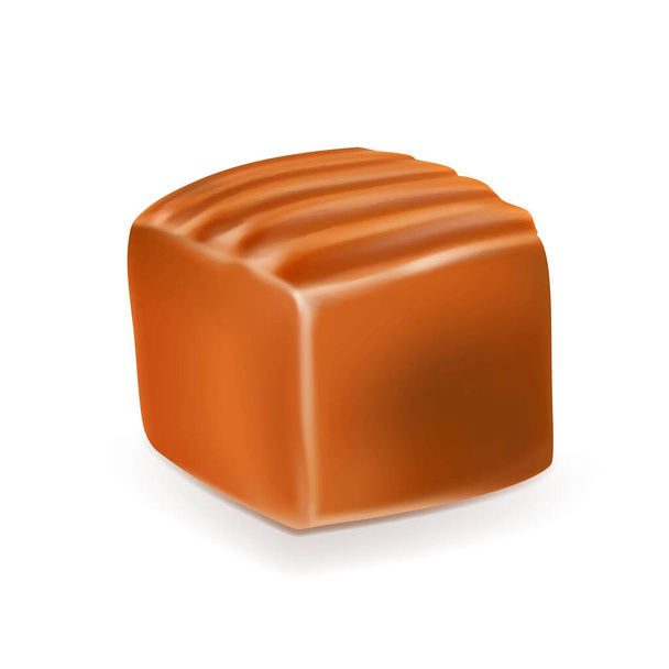 Karamelli Toffee Candy herkullinen Chewy Fudge vektori
 - Vektori, kuva