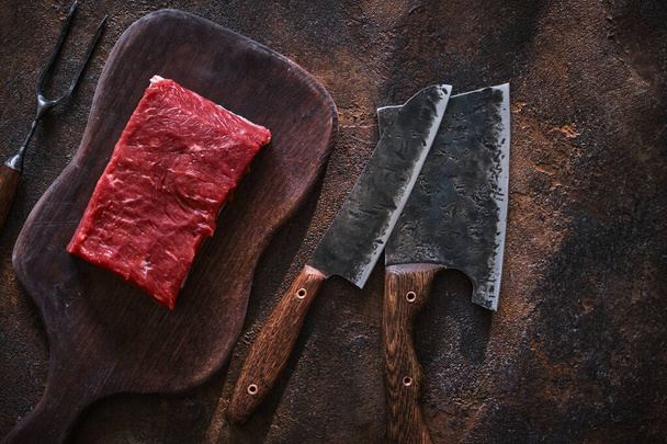 Butchers Clever Knife Stock Photo - Download Image Now - Old, Block Shape,  Butcher - iStock