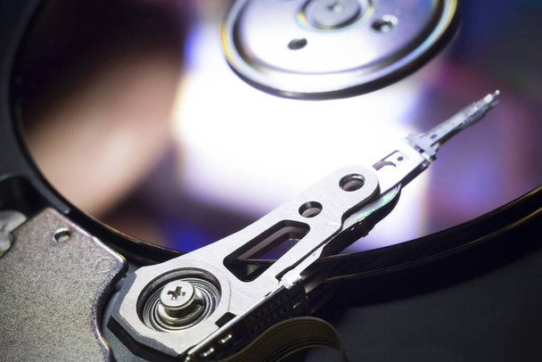 Open hard disk drive. HDD rotary part.  - Фото, зображення