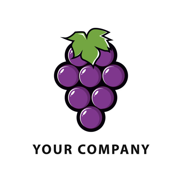 fruits raisin logo modèle de conception. illustration vectorielle de logo de raisin. logo fruits
. - Vecteur, image