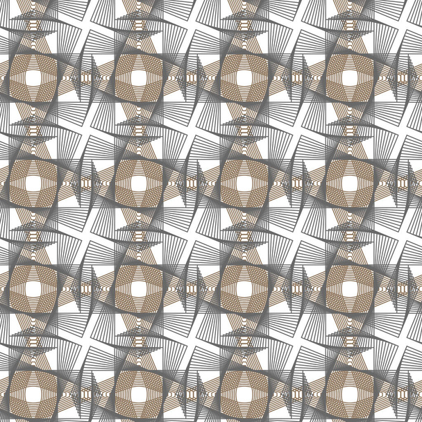 Guilloche vector seamless micro pattern. Grey background with thin lines and optical blending - Vector, Image