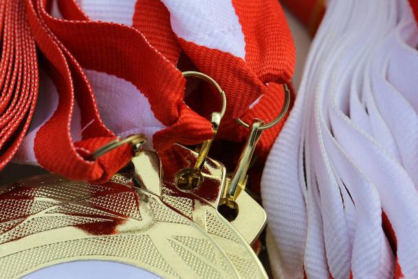 medals or sport awards in closeup - Φωτογραφία, εικόνα