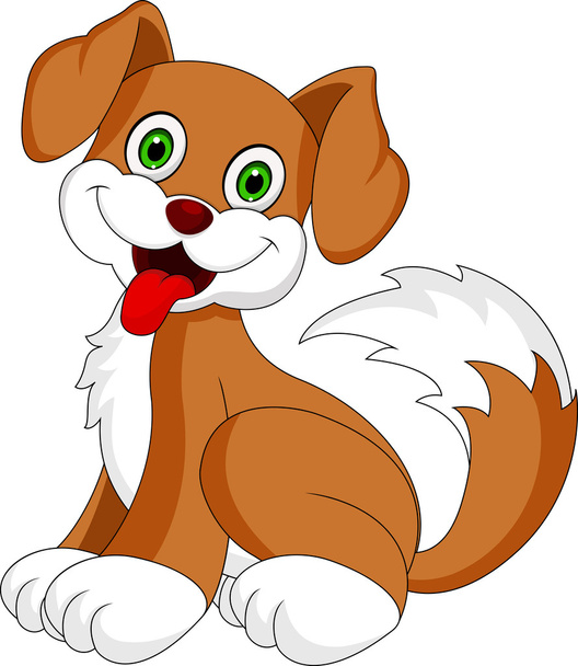 Cute puppy cartoon - Vektor, obrázek