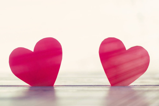Two hearts for Valentine's Day. The concept of love, love relationships. - Foto, imagen