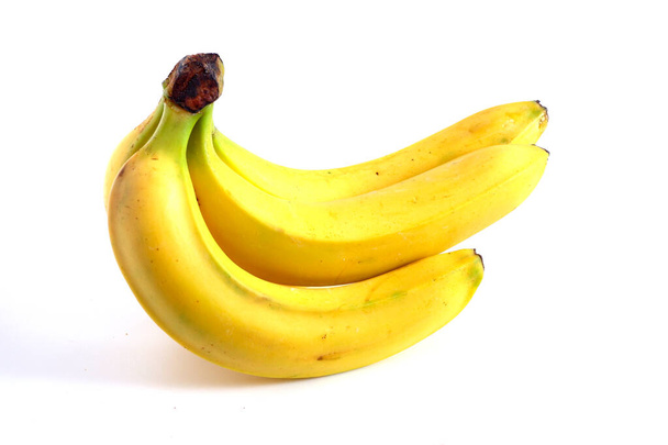 白地にバナナ。果物. - 写真・画像