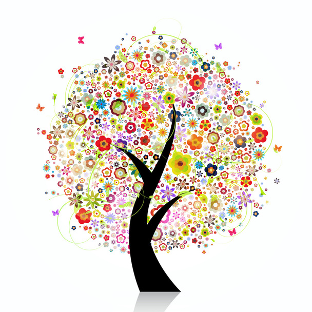 streszczenie kolorowe drzewa - Zdjęcie, obraz