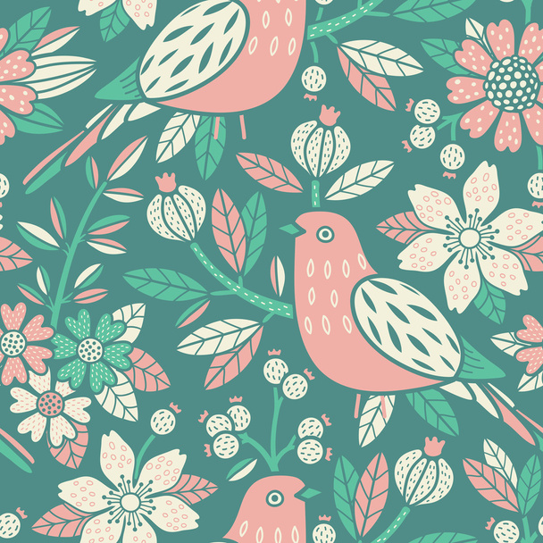Seamless floral pattern - Vector, afbeelding