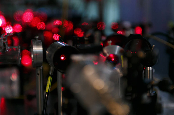 Laser light in a laser installation - Foto, Imagem