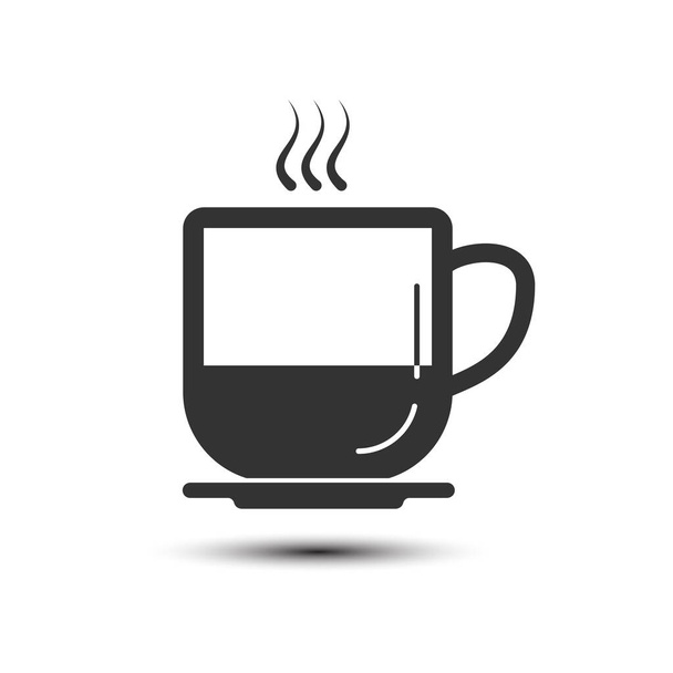 Coffee Cup vector icon. Simple stock design isolated on a white background for websites and apps - Vektor, kép