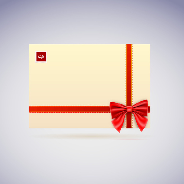 Envelope with bow, gift - Vektori, kuva