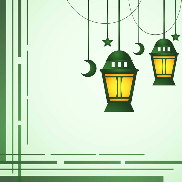 Faroles Ramadán con luz naranja, faroles Ramadán con luz naranja
 - Vector, imagen