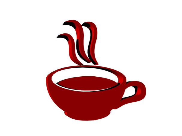 simbolo di una tazza di caffè con caffè fumante
 - Foto, immagini