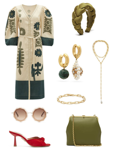 collage único de ropa, zapatos y accesorios de moda para mujer - Foto, Imagen