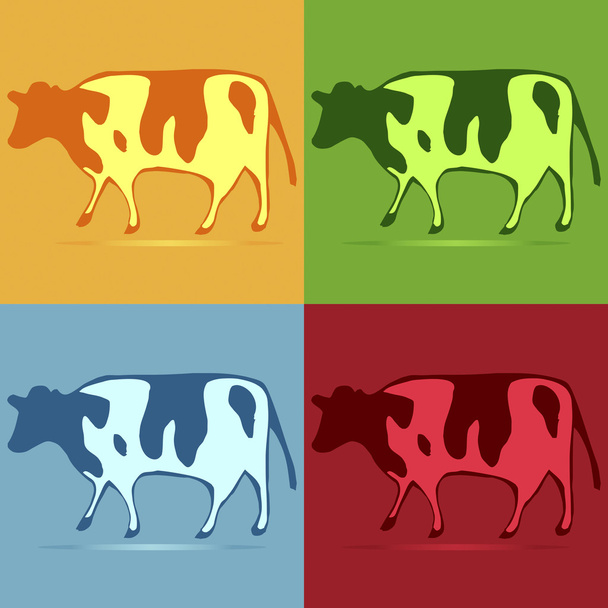 Cow pop art - Vector, Image