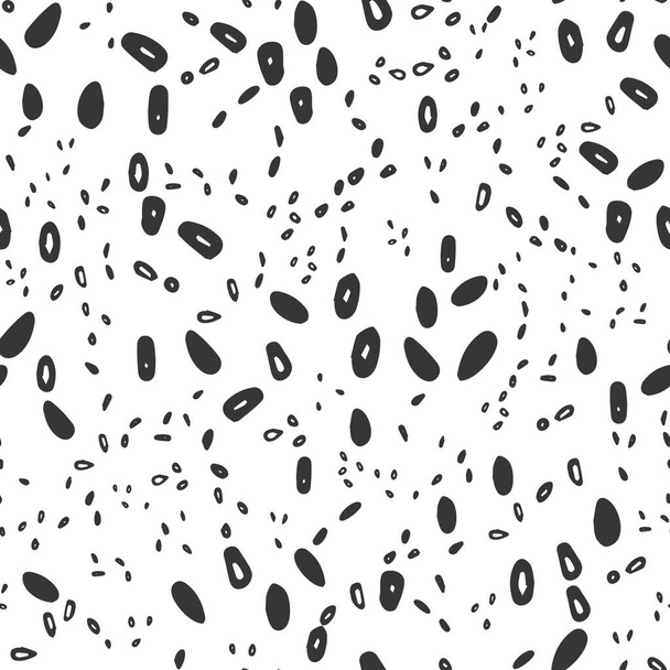 abstract hand drawn dots seamless pattern background sketch engraving vector illustration. T-shirt apparel print design. Scratch board imitation. Black and white hand drawn image. - Вектор,изображение