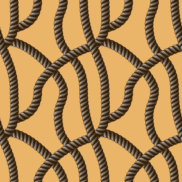 Rope seamless pattern, trendy vector wallpaper background. Usable for fabric, wallpaper, wrapping, web and print. - Vector, Image