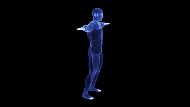 Forgó emberi részecskék hologramja - Felvétel, videó