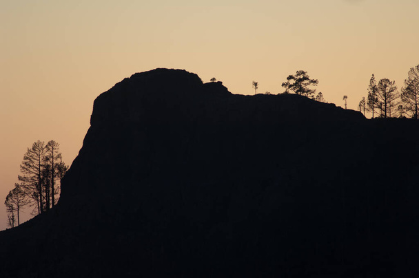 Morro del Visadero au coucher du soleil dans la réserve naturelle intégrale d'Inagua
. - Photo, image