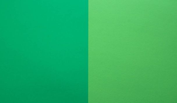 groen en licht groen pastel papier kleur voor de achtergrond. - Foto, afbeelding