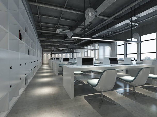 3D teszi modern irodai belső tér - Fotó, kép