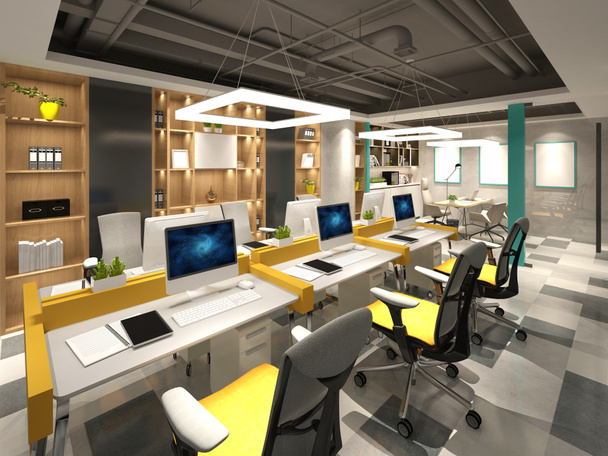 3D rendre l'intérieur du bureau de luxe
 - Photo, image