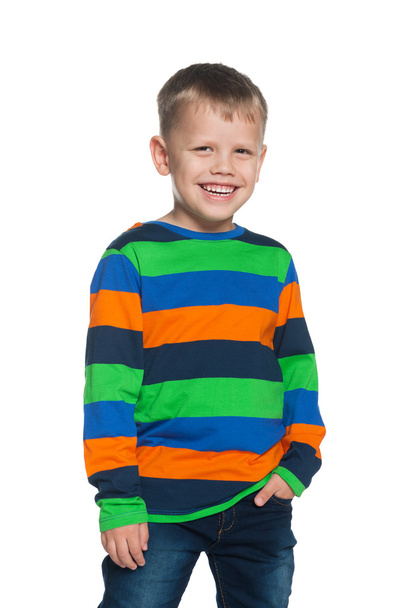Portrait of a laughing young boy - Foto, Imagem