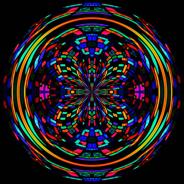 rosetta ecclesiastica in vetro colorato
 - Foto, immagini