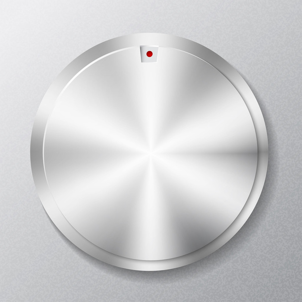 Metal round button multimedia - Vektor, Bild