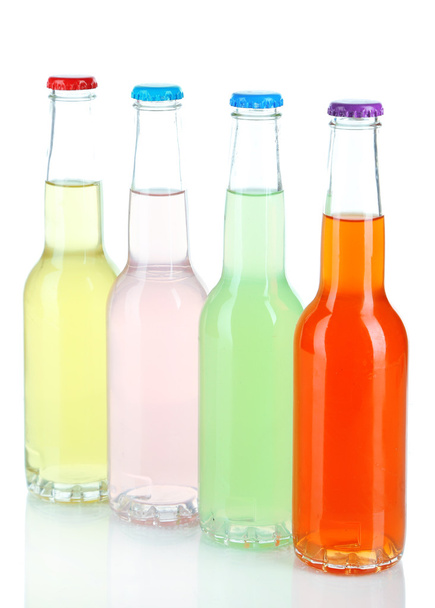 Drinks in glass bottles isolated on white - Valokuva, kuva
