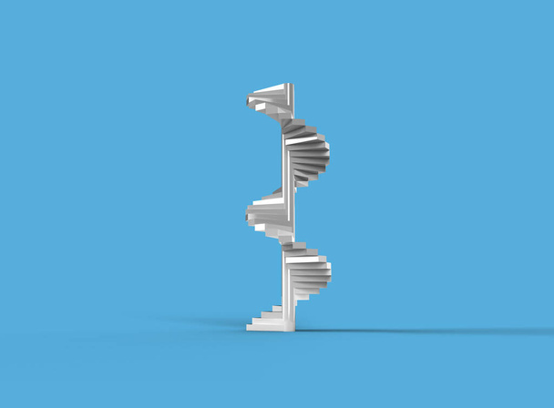 abstraktní vykreslení 3D schodů nikam nesměřujících - Fotografie, Obrázek