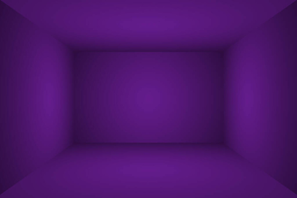 スタジオ背景コンセプト-製品のための抽象的な空の光グラデーション紫色のスタジオルーム背景。平面スタジオの背景. - 写真・画像