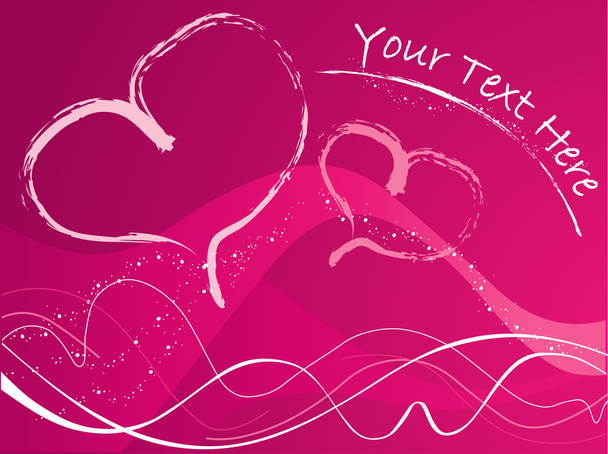 A vector heart background in pink - ベクター画像