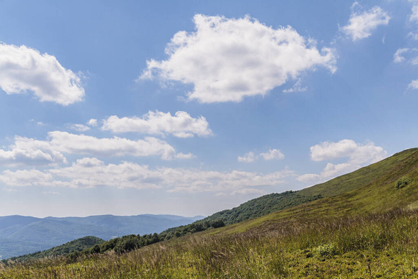 The road from Mieczysaw Orlowicz Pass to Smerek Peak in the Bieszczady Mountains in Poland - Photo, Image