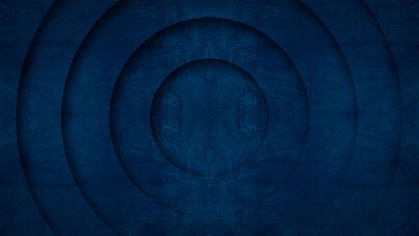 абстрактный рисунок кругов с эффектом смещения синих каменных текстурированных колец
 - Фото, изображение