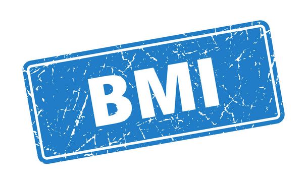 bmi stamp. bmi vintage blue label. Sign - Vector, afbeelding