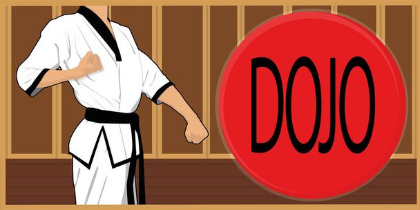 dojo martial arts taekwondo - Vector, Image