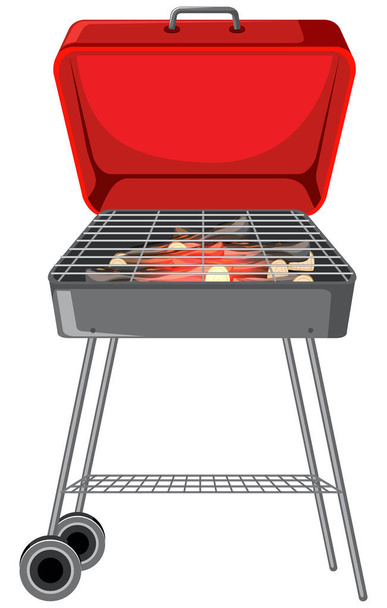 Barbecue stand on white background illustration - Vector, Image