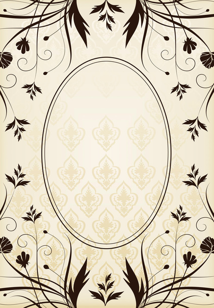 Vertical vintage background for Book cover vector - Vector, Image