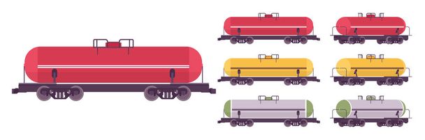 Βαγόνι βυτιοφόρου για σιδηροδρομικές μεταφορές - Διάνυσμα, εικόνα