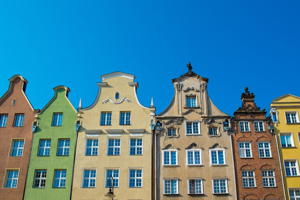 Colourful houses in old town of Gdansk, Poland - Φωτογραφία, εικόνα