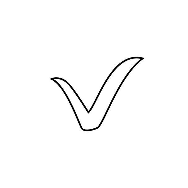 Icono de línea de marca negra. Marca el símbolo, marca el icono. Ilustración vectorial
 - Vector, imagen