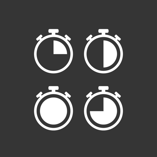 Chronomètres icônes réglées. Illustration vectorielle
 - Vecteur, image