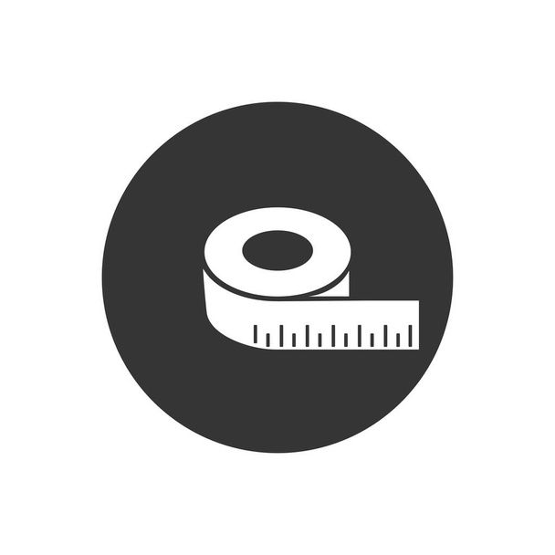 Tape measurement icon symbol logo template. Vector - Vector, Image