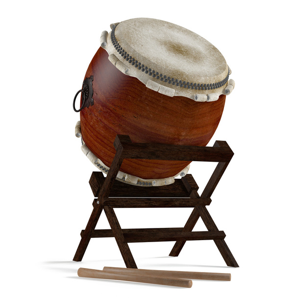 太鼓。伝統的な日本の楽器 - 写真・画像