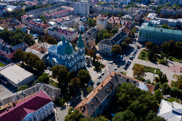 cidade ucraniana de ternopil. da vista aérea. bela paisagem
. - Foto, Imagem