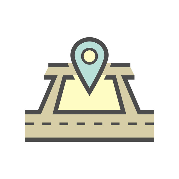 Land investment and location vector icon design. - Vector, Image
