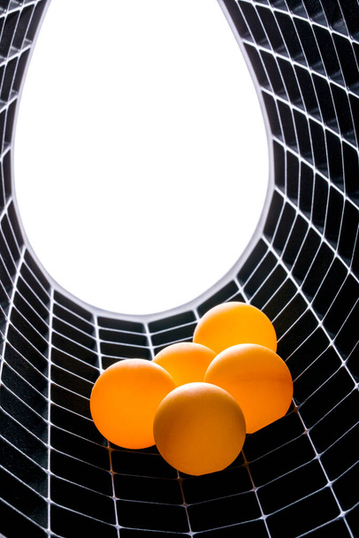Abstract still life with orange balls in a geometric shape - Photo, Image