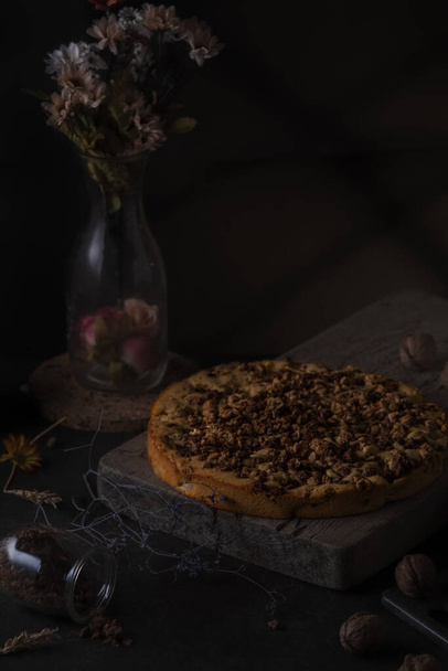 Just baked organic gluten free pie with apples. - Fotó, kép