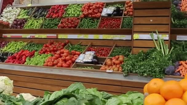 νωπά λαχανικά και φρούτα - Πλάνα, βίντεο